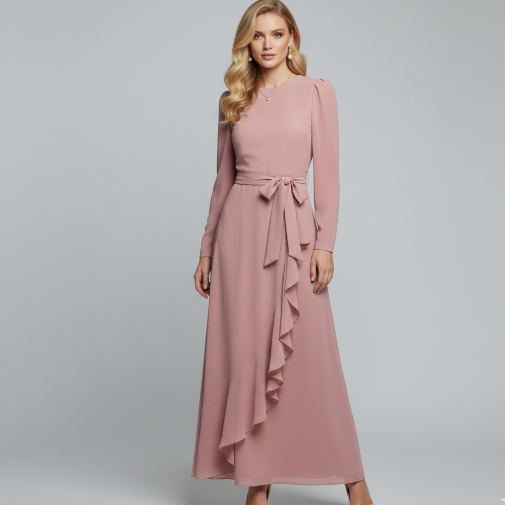 Vintage Emma Domb fairy Grey Union‎ Made Elegant Gown chiffon